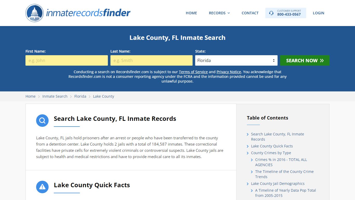 Lake County, FL Inmate Lookup & Jail Records Online
